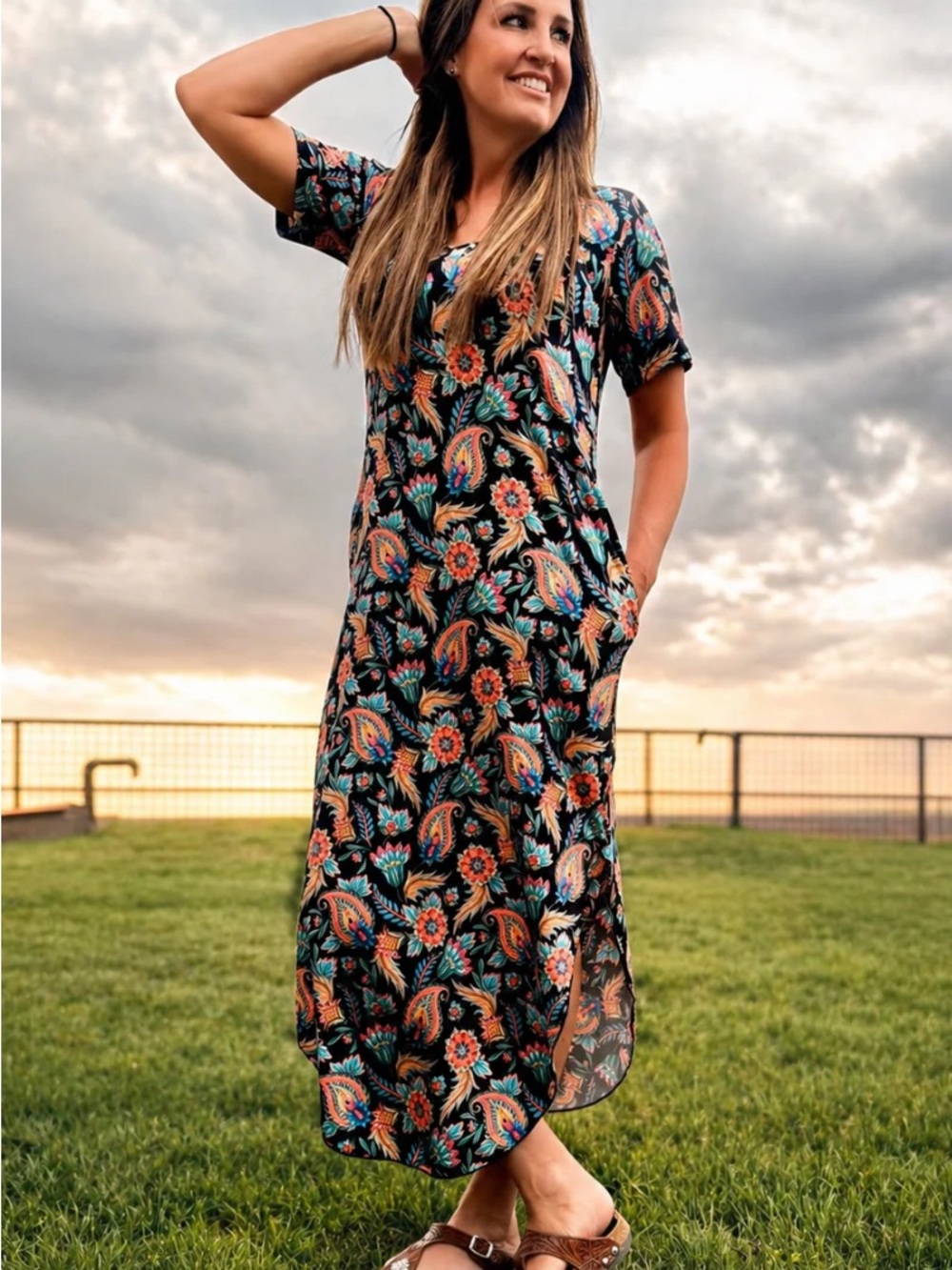 Painted Bloom Maxi Dress